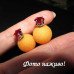 Сережки кульки з цирконом Пушинки – 6825