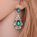Серьги в стиле Dior Зелёная роскошь