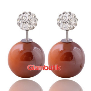 Серьги шарики Dior Омбре блеск оранж