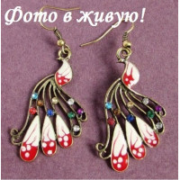 Серьги Нежные райские птицы