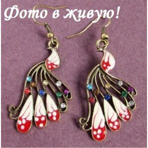 Серьги Нежные райские птицы