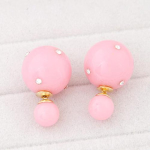 Серьги шарики Dior Розовые грёзы
