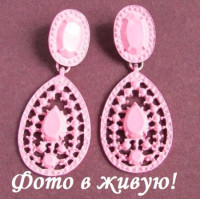 Серьги Розовая кюе неотразимость