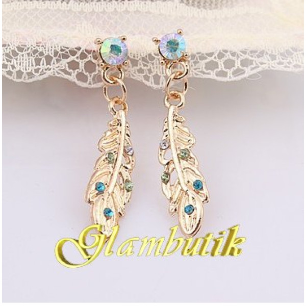 Серьги перышки