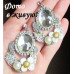 Серьги Изысканность белые