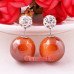Серьги шарики Dior Омбре блеск оранж