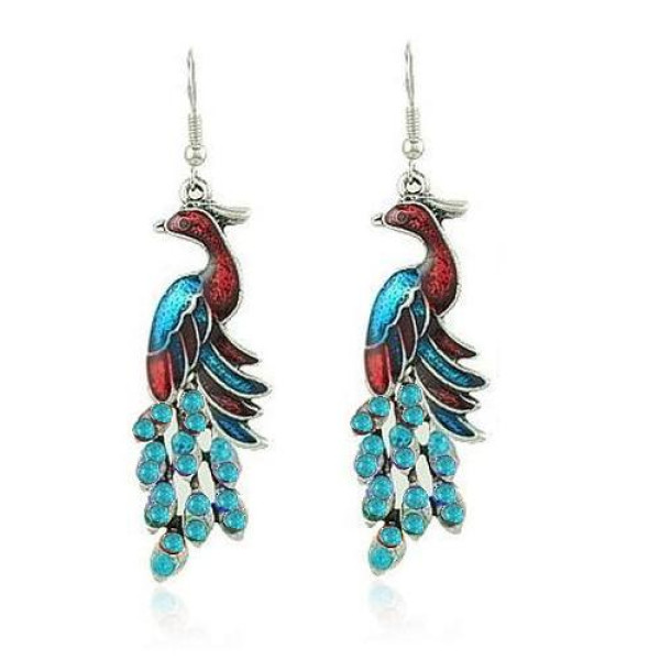 Сережки Райські пташки з блакитним хвостом – Glambutik