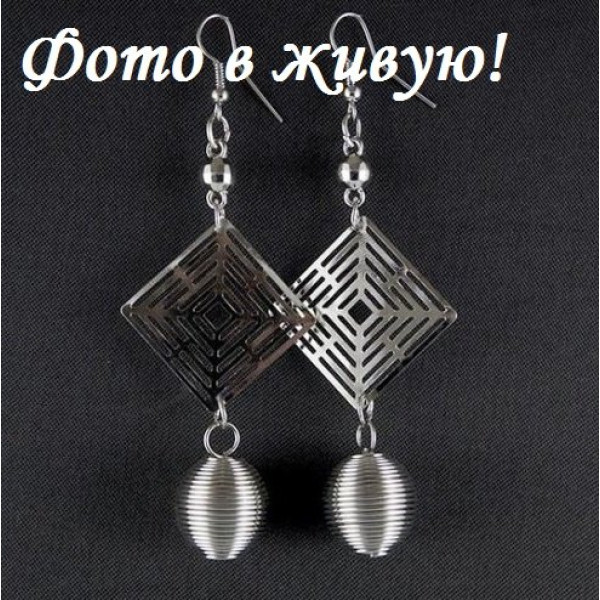 Серьги Грация ромбов – Glambutik