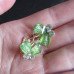 Серьги Сверкающие бабочки салатовые