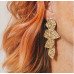 Массивные серьги золотистые Грана – 3048