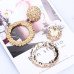 Массивные серьги Стиль колец золотистых