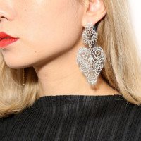 Сережки Елегантність ажуру в сріблі