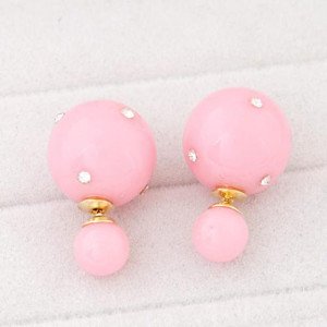 Серьги шарики Dior Розовые грёзы