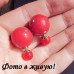 Серьги шарики Dior Красные грёзы