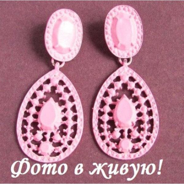 Сережки Рожева кюе чарівність – Glambutik
