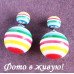 Серьги шарики Dior Карамель в красках