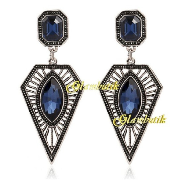 Серьги Электра синие – Glambutik