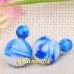 Серьги Мраморные шарики Dior синие