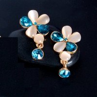 Серьги с лунным камнем Селена