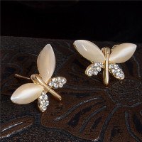 Серьги с лунным камнем Стрекозки