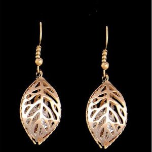Серьги лист с кристаллами Magic jewelry 