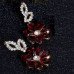 Серьги в стразах Цветок