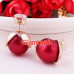 Серьги шарики Dior Цветок циркона с бордо
