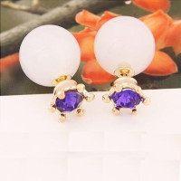 Серьги шарики Dior Магия с кристаллом