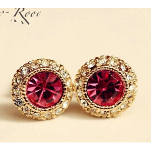 Серьги Ирида в красном