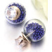 Серьги шарики Dior Surprise с цирконом fiolet