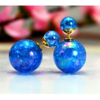 Серьги шарики Dior Магия синие