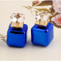 Серьги Синие шарики-квадратики Dior циркон