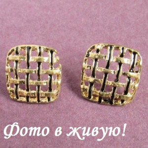 Серьги Stylish grate черные