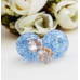 Серьги голубые шарики Dior Магия с цирконом
