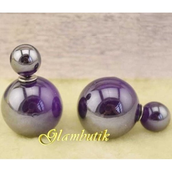 Сережки кульки Dior Омбре фіолетове – Glambutik