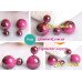 Серьги шарики Dior Омбре малиновое
