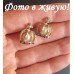 Серьги коронки с жемчужинками