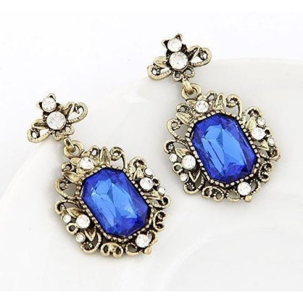Серьги Vintage elegance синие