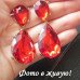 Красные серьги с кристаллами Али