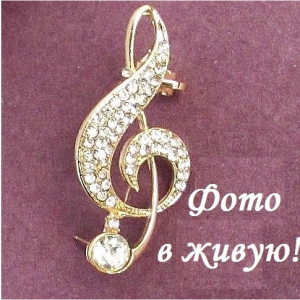 Каффа Скрипичный ключ в стразах