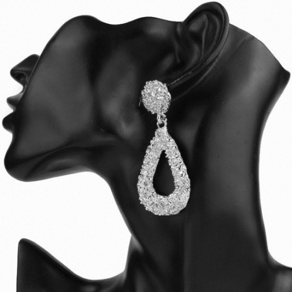 Большие массивные серьги  Капля
