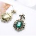 Серьги зеленые Vintage elegance 