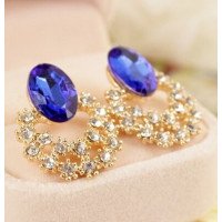 Серьги Алиана в синем