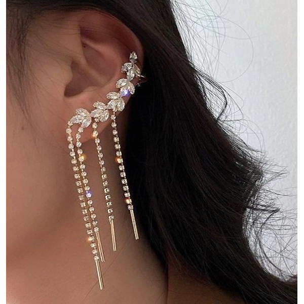 Эксклюзивная левая каффа в кристальных цепях – Glambutik