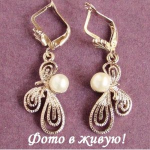 Серьги Жемчужина в ажуре