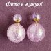Серьги шарики Dior Магия сиреневая
