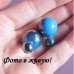 Серьги шарики Dior Омбре голубое