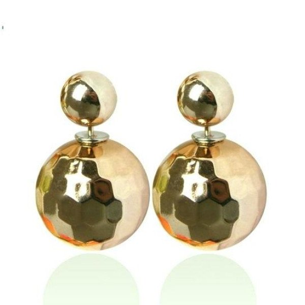 Серьги шарики Dior Диско золотые