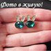 Серьги Зайчики в хрустальном