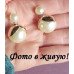Серьги шарики Dior Цветок с белым